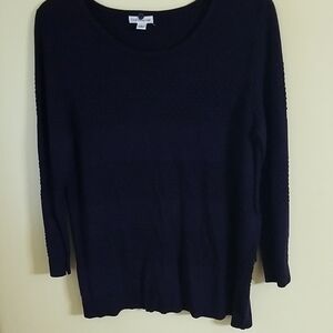 Croft & Barrow Women's Navy Textured Sweater